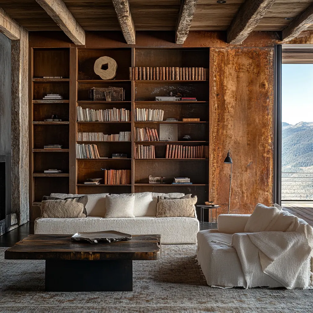Como usar a estante de aço corten na sua decoração rústica