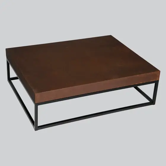 Mesa de Centro de Aço Corten Rustic Vintage