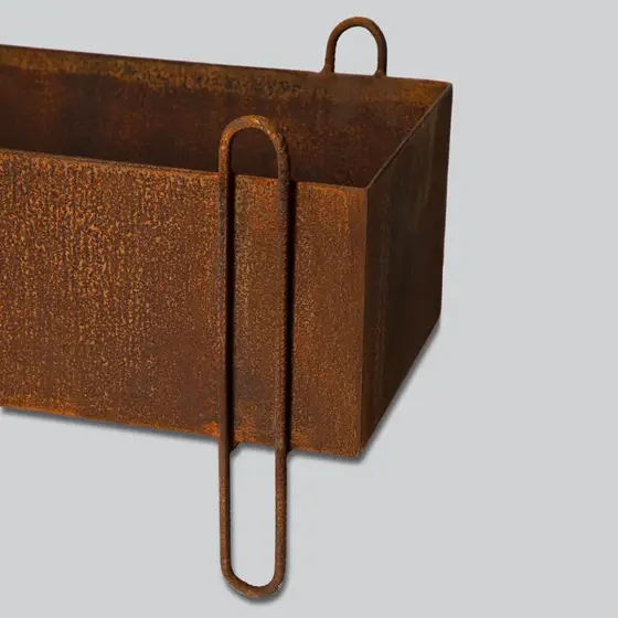 Cachepot Floreira Aço Corten