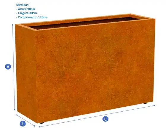 Vaso Floreira em Aço Corten Rustic 2