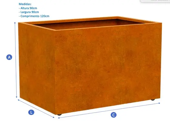Vaso Floreira em Aço Corten Rustic 4