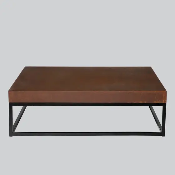 Mesa de Centro de Aço Corten Rustic Vintage
