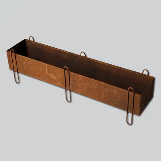 Cachepot Floreira Aço Corten