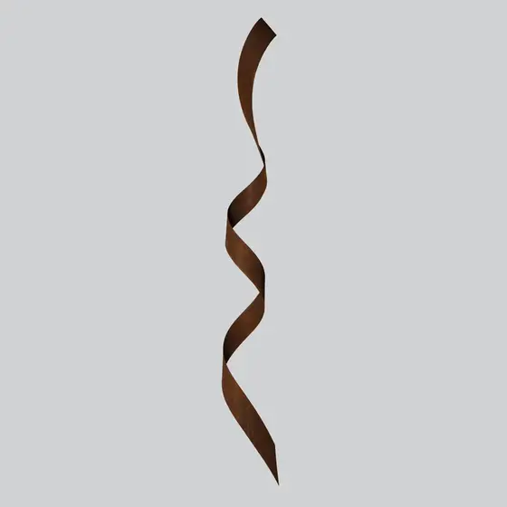 Escultura de Parede em Aço Corten em Curva Curls