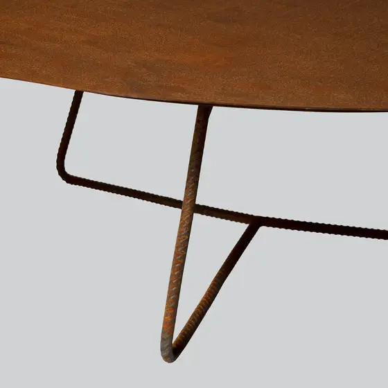 Mesa de Centro Dupla de Aço Corten Organic